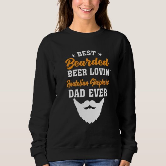 Bester bärtiger Bier liebender Miniature-Schnauzer Sweatshirt (Vorderseite)