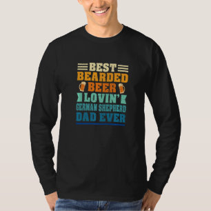 Bester bärtiger bierliebender Deutscher-Schaferhun T-Shirt