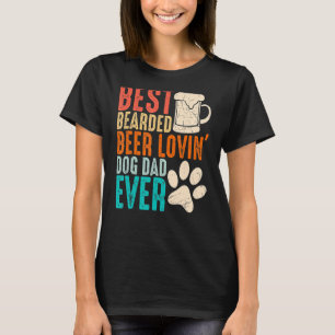 Bester bärtiger bierliebender Hund-Vater Vintage H T-Shirt