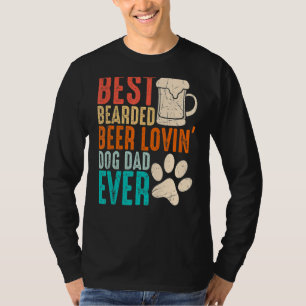 Bester bärtiger bierliebender Hund-Vater Vintage H T-Shirt