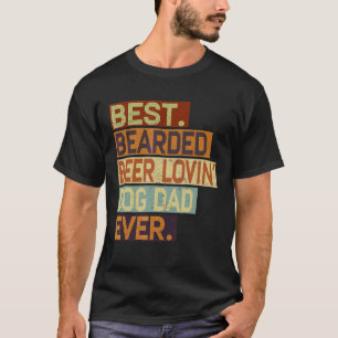 Bester bärtiger bierliebender Hunde-Vater jemals T-Shirt