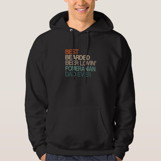 Bester bärtiger bierliebender Pomeranian-Vater Vat Hoodie (Vorderseite)