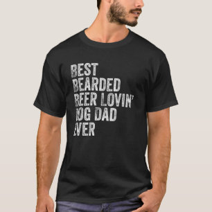 Bester bärtiger Bierliebhaber-Hunde-Vater Haustier T-Shirt