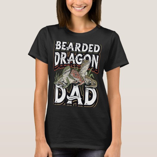 Bester bärtiger Vater je Bartete Drachenechse T-Shirt (Vorderseite)