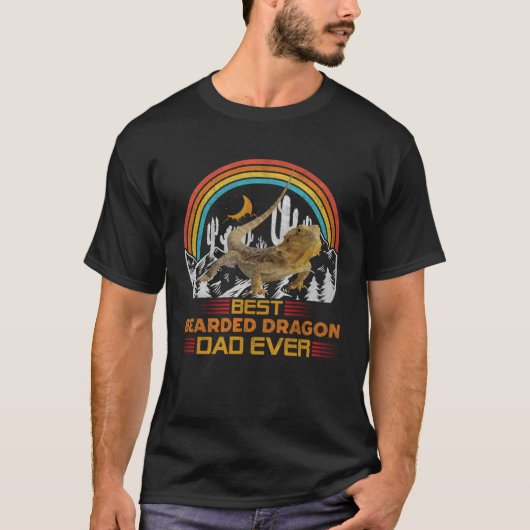 Bester bärtiger Vater je Pet Reptile Lizard Fa T-Shirt (Vorderseite)
