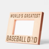 Bester Baseball-Vater der Welt Geätzte Rahmen (Links)