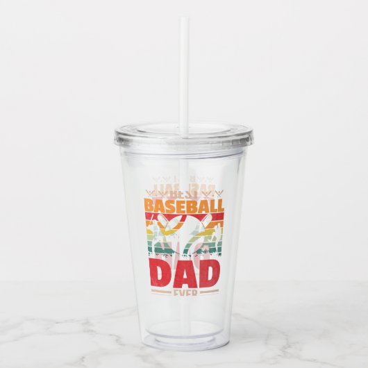 Bester Baseball-Vater je Acryltrinkbecher (Vorderseite)