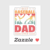 Bester Baseball-Vater je Aufkleber (Blatt)