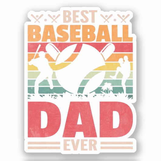 Bester Baseball-Vater je Aufkleber (Vorderseite)