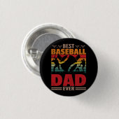 Bester Baseball-Vater je Button (Vorne & Hinten)