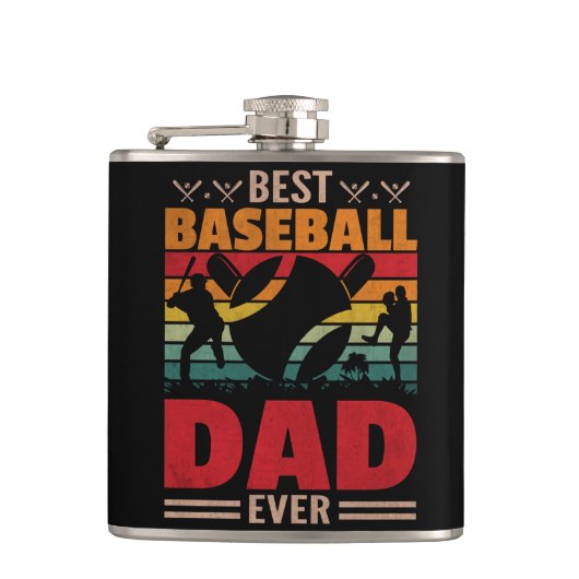 Bester Baseball-Vater je Flachmann (Vorderseite)