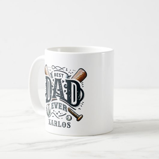 Bester Baseball-Vater je Kaffeetasse (Vorderseite Links)