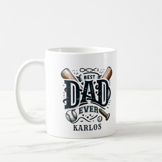 Bester Baseball-Vater je Kaffeetasse (Links)