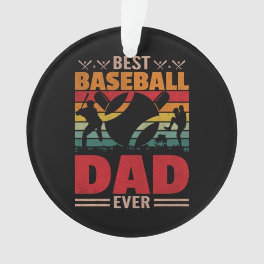 Bester Baseball-Vater je Ornament (Vorderseite)
