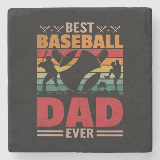 Bester Baseball-Vater je Steinuntersetzer (Vorderseite)