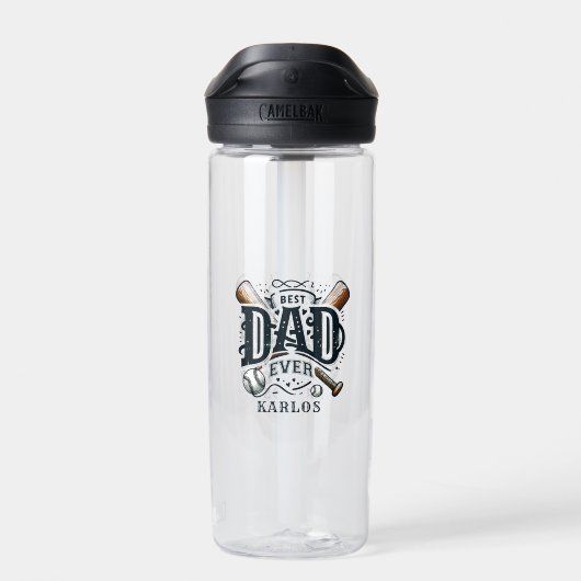 Bester Baseball-Vater je Trinkflasche (Rückseite)