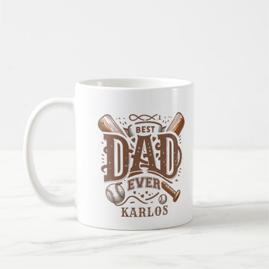 Bester Baseball-Vater je Vatertag Kaffeetasse (Links)