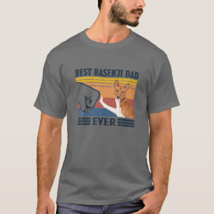 Bester Basenji-Vater je Vintager Vater Weihnachten T-Shirt