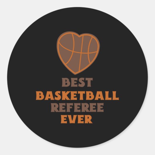 Bester Basketball-Schiedsrichter Runder Aufkleber (Vorderseite)