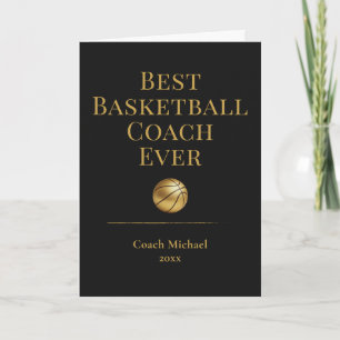 Bester Basketball-Trainer überhaupt Elegantes Schw Dankeskarte