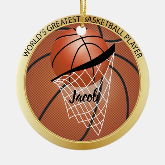 Bester Basketballspieler Keramik Ornament (Vorne)
