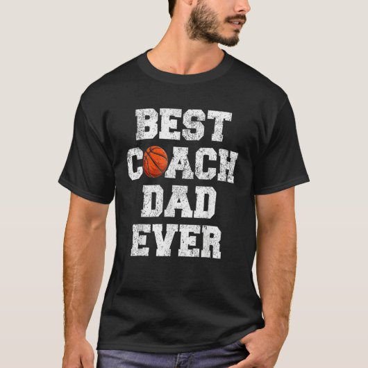 Bester Basketballtrainer des Mannes Dad Ever Bask T-Shirt (Vorderseite)