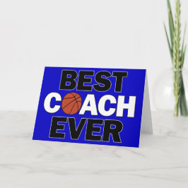 Bester Basketballtrainer je nach Farbwahl Dankeskarte