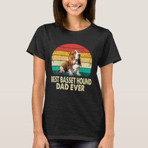 Bester Basset Hound Papa überhaupt Retro Vintage T-Shirt