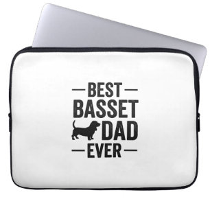 Bester Basset-Vater Aller Zeiten Vintage Gravur Hu Laptopschutzhülle