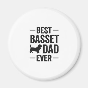 Bester Basset-Vater Aller Zeiten Vintage Gravur Hu Magnet