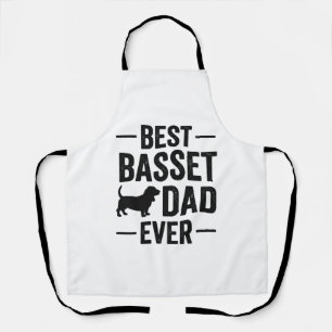 Bester Basset-Vater Aller Zeiten Vintage Gravur Hu Schürze
