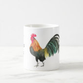 Bester Bauer je Rooster Aquarellfarm Kaffeetasse (Mittel)