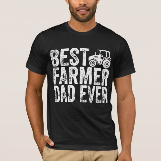 Bester Bauer Vater je - Vater in der Landwirtschaf T-Shirt (Vorderseite)