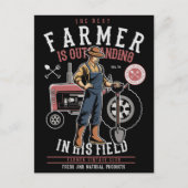 Bester Bauer Vintag Mancave Postkarte (Vorderseite)