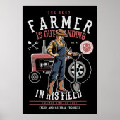 Bester Bauer Vintag Mancave Postkarte Poster (Vorne)