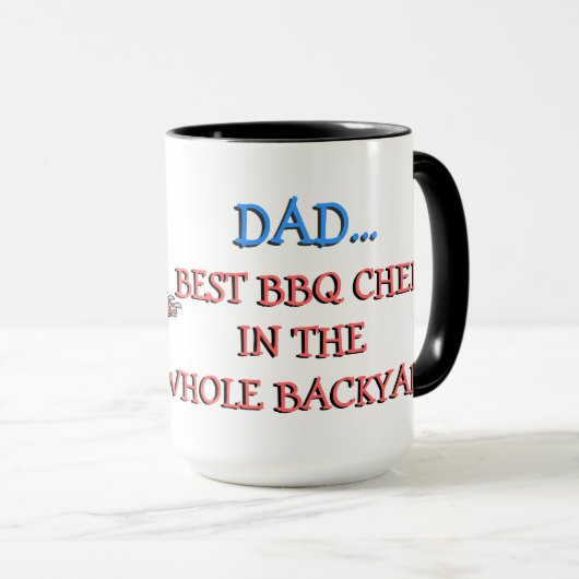 Bester BBQ-Koch Papa Tasse (VorderseiteRechts)