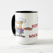 Bester BBQ-Koch Papa Tasse (Vorderseite Links)