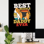 Bester Beagle Dog Daddy je Poster (Heimbüro)