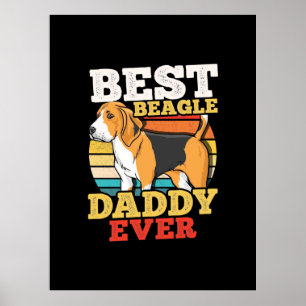 Bester Beagle Dog Daddy je Poster