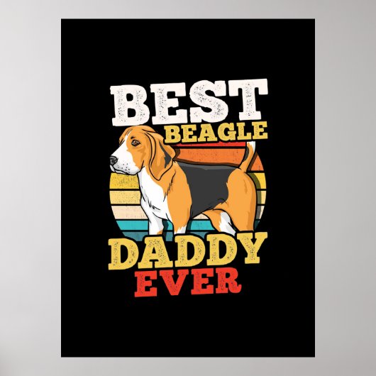 Bester Beagle Dog Daddy je Poster (Vorne)