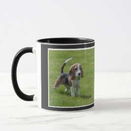 Bester Beagle Dog Vater und Foto Black Coffee Tasse