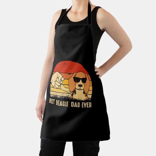 Bester Beagle Hund Vater je Retro Geschenk für Bea Schürze (InSitu)