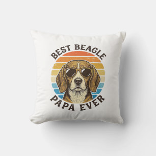 Bester Beagle-Papa Aller Zeiten Vintage-Dog-Dad-Sh Kissen