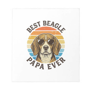 Bester Beagle-Papa Aller Zeiten Vintage-Hund-Vater Notizblock