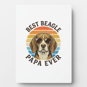 Bester Beagle-Papa Aller Zeiten Vintage-Hunde-Vate Fotoplatte