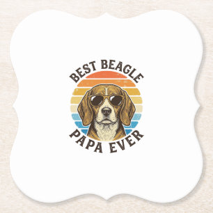 Bester Beagle-Papa Aller Zeiten Vintage-Hunde-Vate Untersetzer