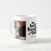 Bester Beagle Vater 2 Foto-Vorlage Kaffeemaschine Kaffeetasse (Vorderseite Links)