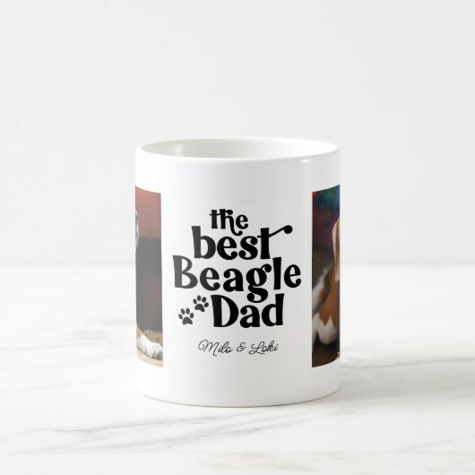 Bester Beagle Vater 2 Foto-Vorlage Kaffeemaschine  Kaffeetasse (Mittel)