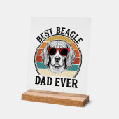 Bester Beagle-Vater Aller Zeiten Vintage Beagle-Sh Acrylschild (Winkel)