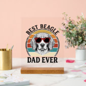 Bester Beagle-Vater Aller Zeiten Vintage Beagle-Sh Acrylschild (Hochzeit)